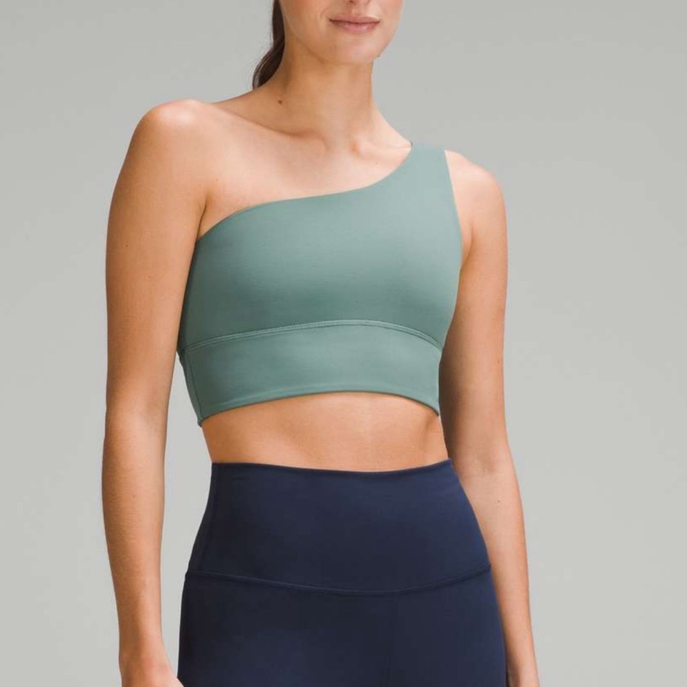 Lululemon Align Asymmetrical Bra A/B Cup Medium Forest Green MEFO
